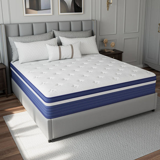 10" Plush Cooling Memory Foam Hybrid Mattresses with CertiPUR-US Certified Foam