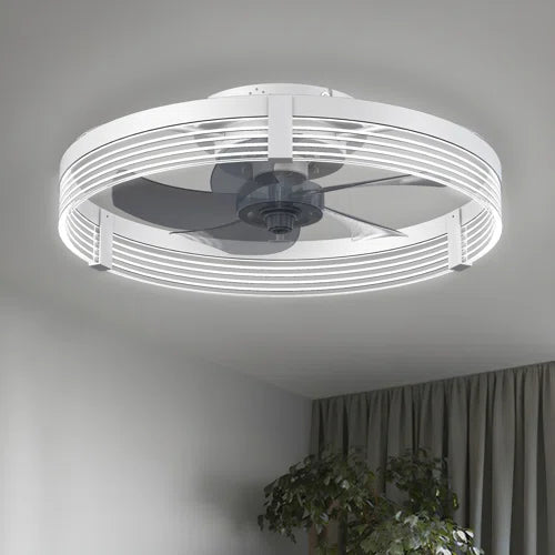 Kordae Indoor Bedroom Flush Mount Ceiling Fan with Light